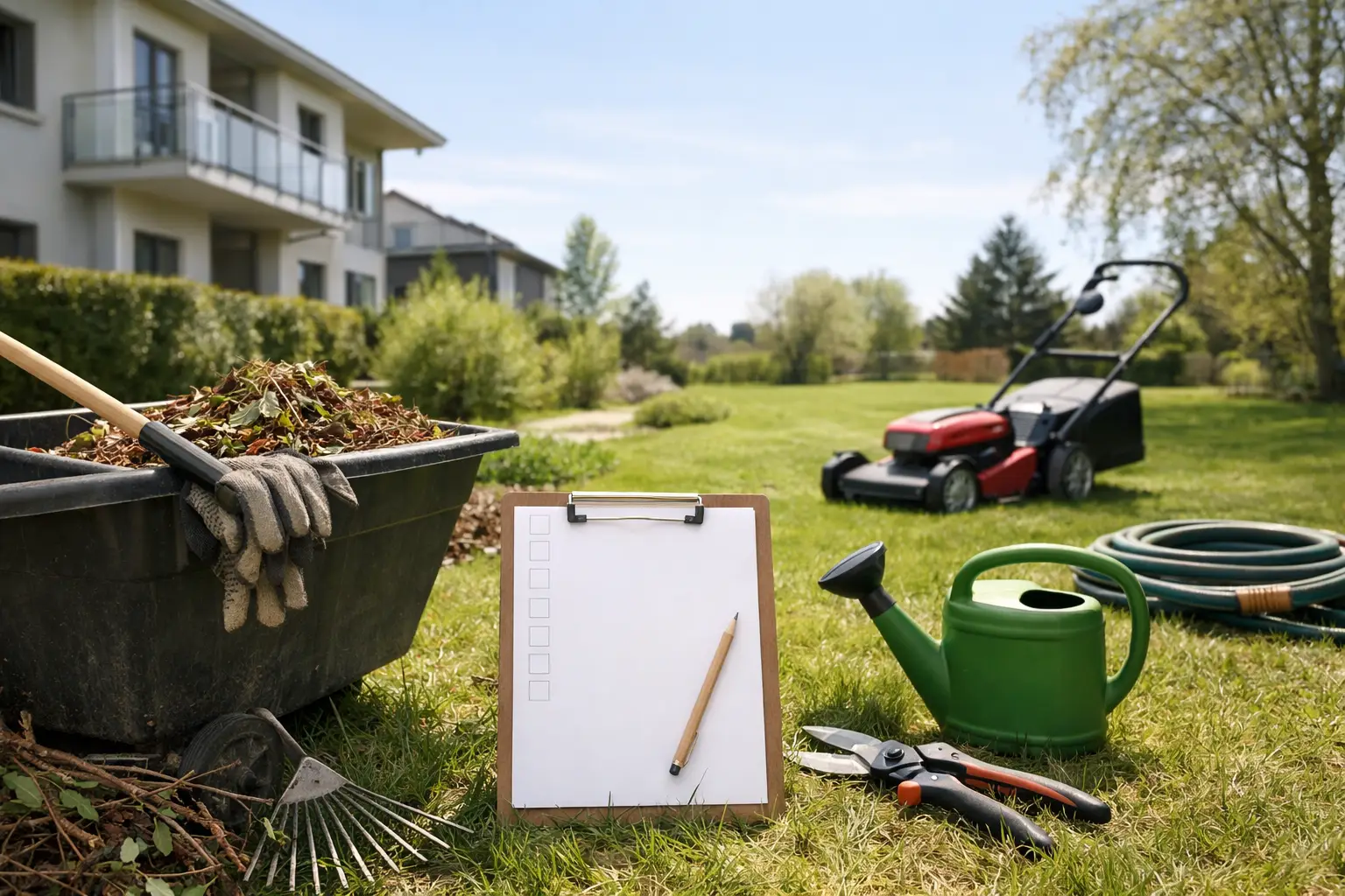 Spring property cleanup checklist för fastigheten